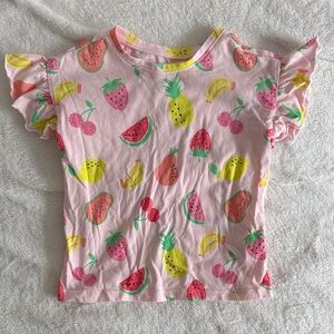 Garanimals Pink Fruit Print Ruffle Sleeve Tee